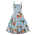 Plus Size Vintage Style Dress Blue