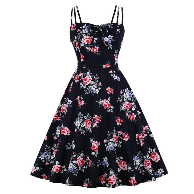 Vintage Stil Kjole Pluss Størrelse Blomster