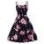 Vintage Style Plus Size Åpen Blomsterkjole
