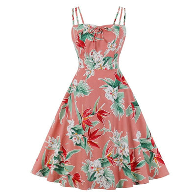 Plus Size Vintage Style Dress Pink