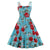 Plus Size Vintage Style Dress Roses
