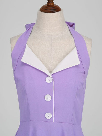 Vintage 60-Talls Pin Up-Kjole Mauve