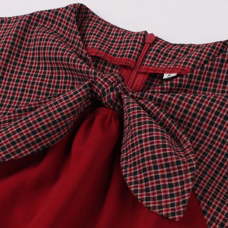 50-Talls Trapesskjole Burgundy