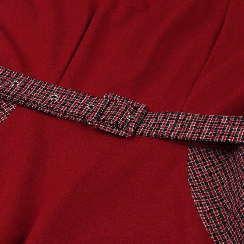 50-Talls Trapesskjole Burgundy