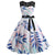 Vintage Blue Flower Trapes Dress