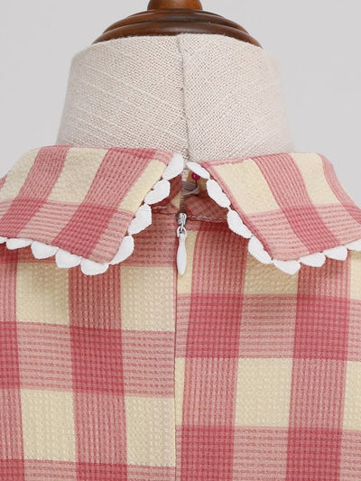 Gingham-Kjole Fra 60-Tallet