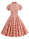 Gingham-Kjole Fra 60-Tallet