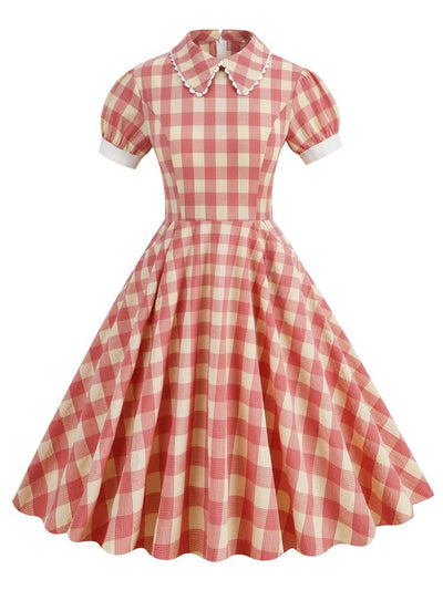 Gingham-Kjole Fra 60-Tallet