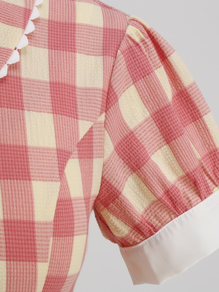 Gingham-Kjole Fra 60-Tallet