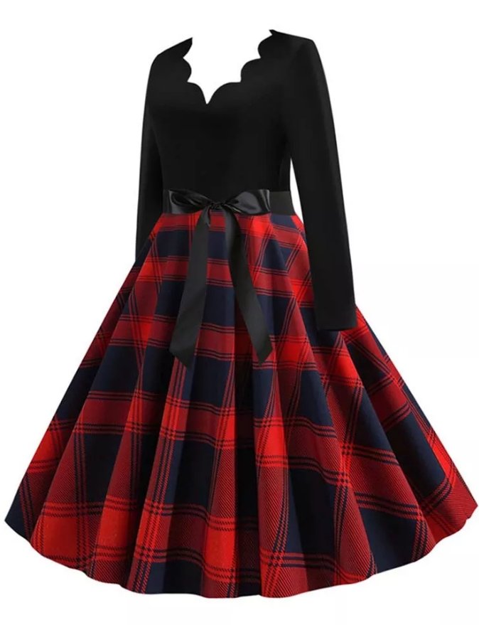 Vintage Høsttunikakjole