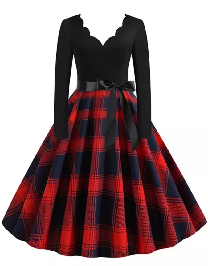 Vintage Høsttunikakjole