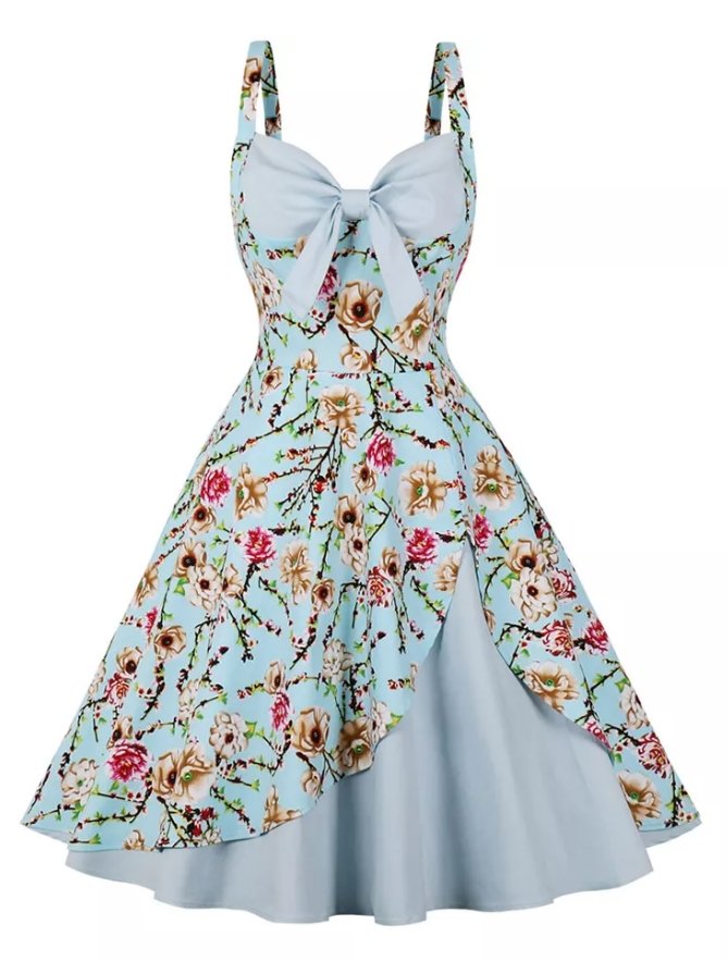 Vintage Tunikakjole Friske Blomster