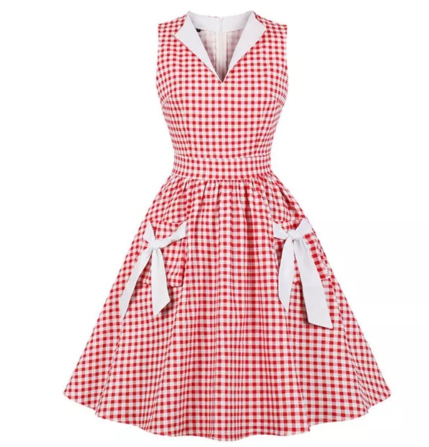 Vintage Gingham Kjolelommer