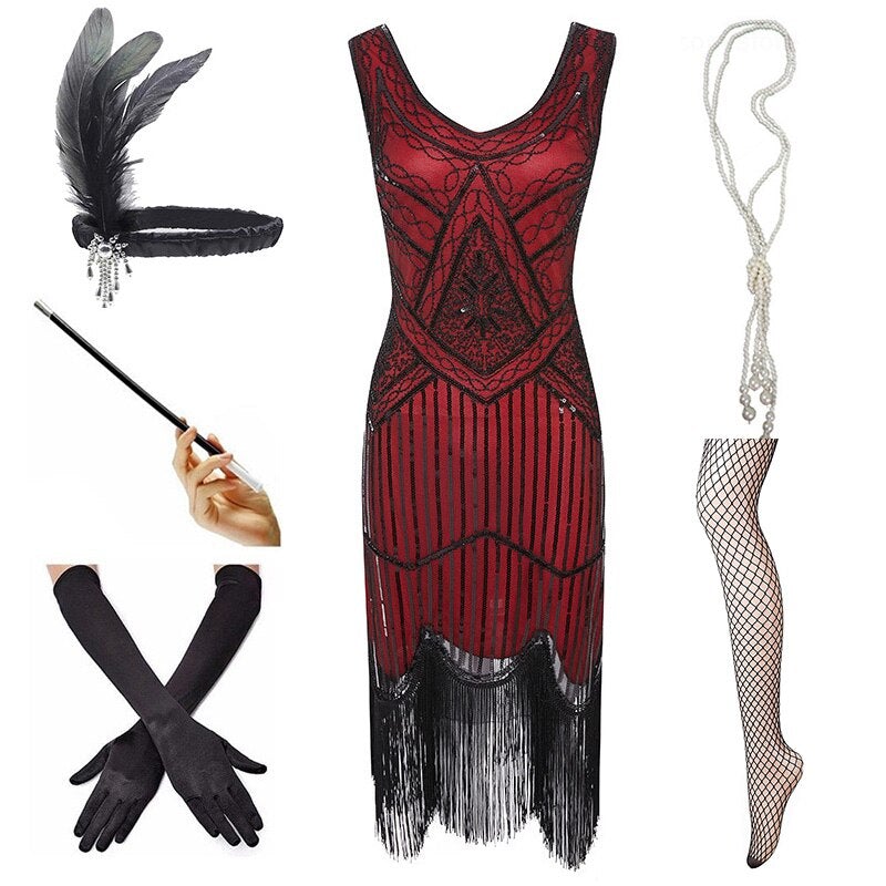 Vintage Glamour-Kjole Fra 1920