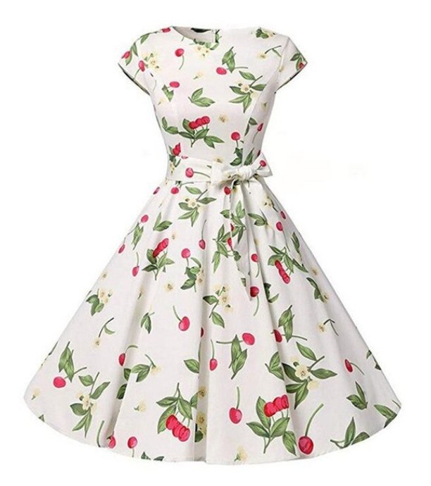 Vintage 1950 Kirsebærkjole