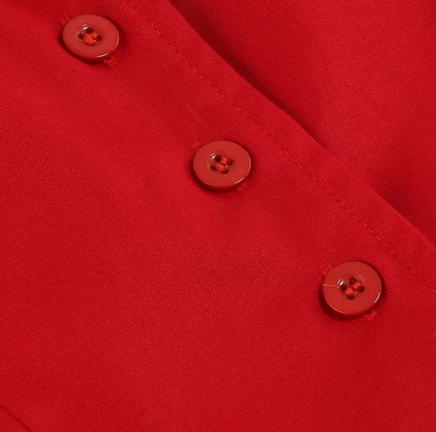 Vintage 1950 Rød Kjole