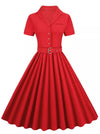Vintage 1950 Rød Kjole
