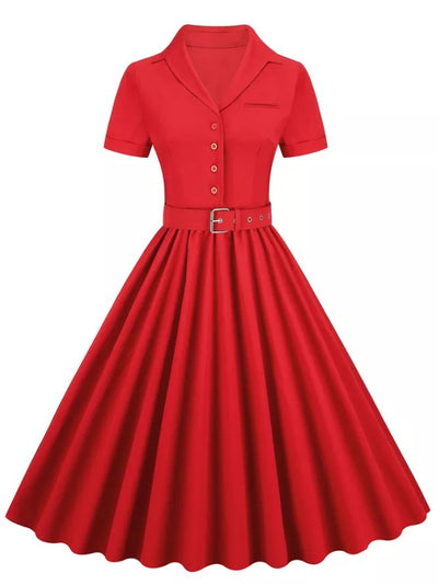 Vintage 1950 Rød Kjole