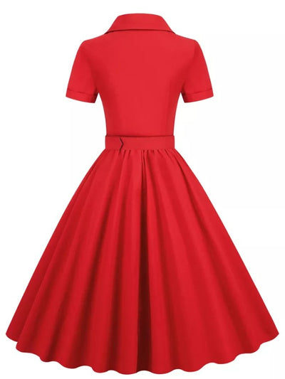 Vintage 1950 Rød Kjole