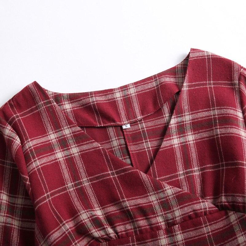 Vintage 3/4 Burgundy-Kjole 1960