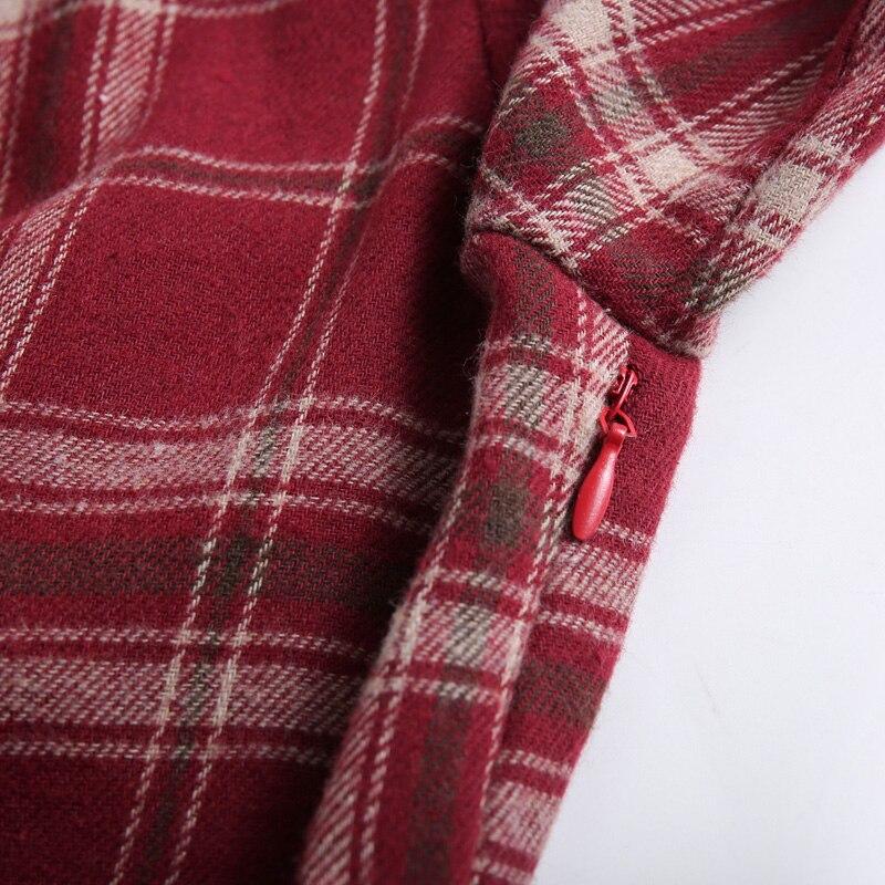 Vintage 3/4 Burgundy-Kjole 1960