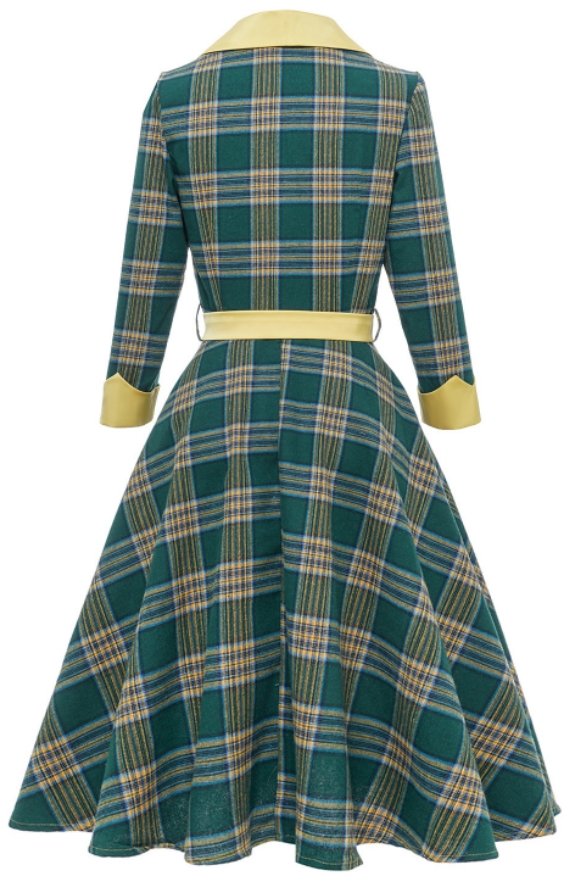 Vintage 3/4 Stripete Kjole