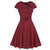 Vintage 50 Burgundy Kortermet Kjole