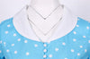 Vintage 50s Sky Polka Dot Dress