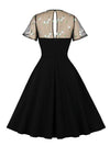 Vintage 50s Plus Size Svart Kjole