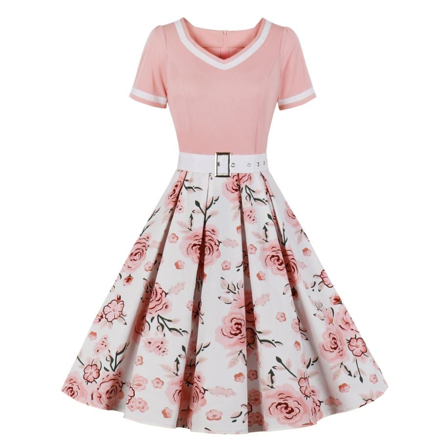 Vintage 50-Talls Rosa Kjole I Plussstørrelse