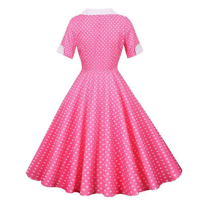 Vintage 50-Talls Rosa Prikkete Kjole