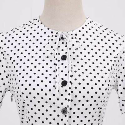 Vintage 60-Talls Svart Og Hvit Kjole