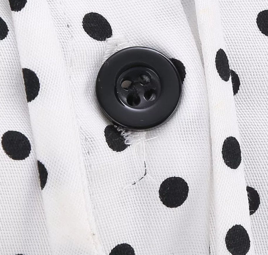 Vintage 60-Talls Svart Og Hvit Kjole