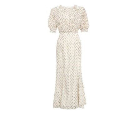 Vintage Beige Kjole Fra 1940-Tallet