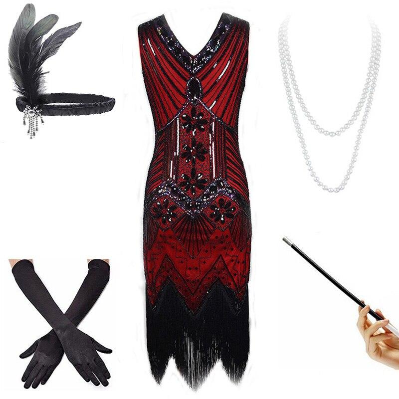 Vintage 20-Talls Rød Kjole