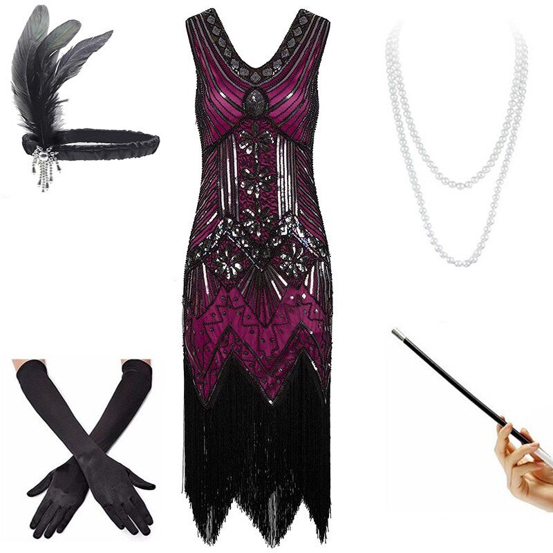 Vintage 20-Talls Lilla Kjole