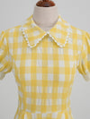 Vintage 40-Talls Gul Kjole