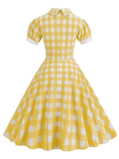 Vintage 40-Talls Gul Kjole