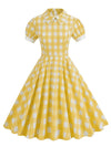 Vintage 40-Talls Gul Kjole