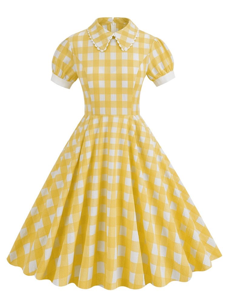 Vintage 40-Talls Gul Kjole