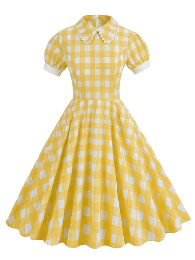 Vintage 40-Talls Gul Kjole