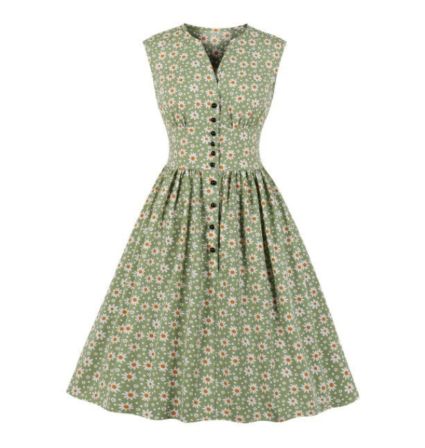 Vintage 50-Tallskjole Plus Size Flowers