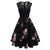 Vintage 50s Plus Size Kjole Svart