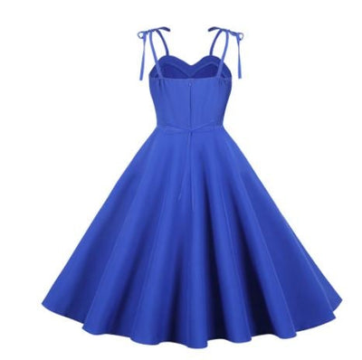 Vintage 60-Talls Elegant Blå Kjole