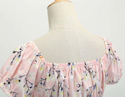 Vintage 60-Talls Rosa Blomsterkjole