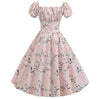 Vintage 60-Talls Rosa Blomsterkjole