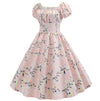 Vintage 60-Talls Rosa Blomsterkjole