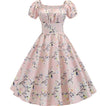 Vintage 60-Talls Rosa Blomsterkjole