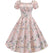 Vintage 60-Talls Rosa Blomsterkjole