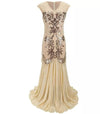 Vintage Art Deco Beige Kjole Fra 1920-Tallet